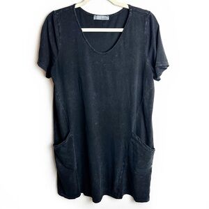 Chatoyant easy going artsy casual cotton dress with short sleeves size: M (8/10)